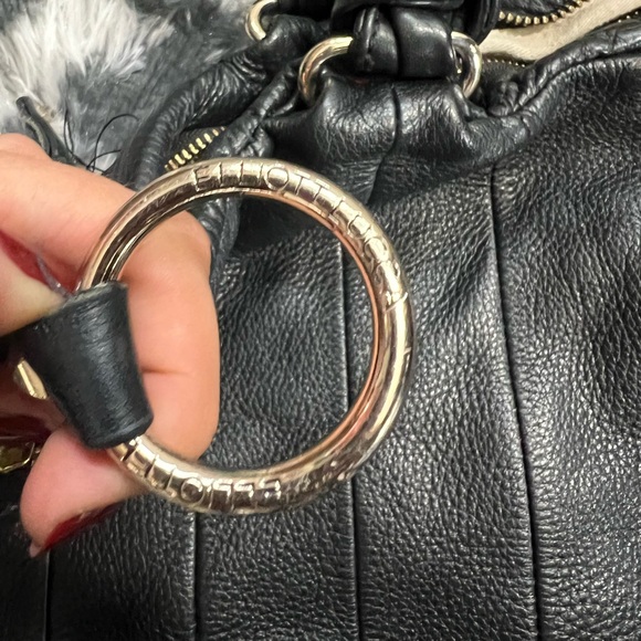 Elliott Lucca Black Studded Oversized Purse EUC - Picture 3 of 7